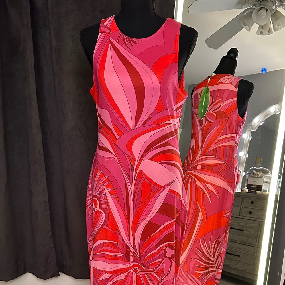 FARM RIO Tulle Midi Dress